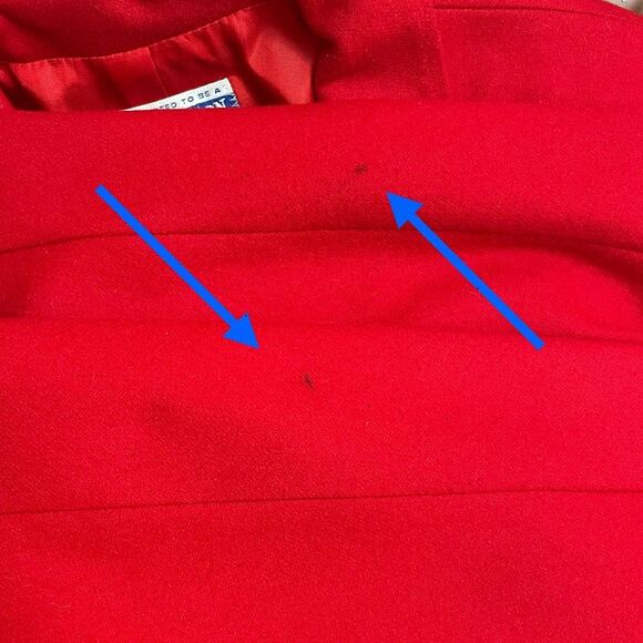Vintage Pendleton Cherry Red Wool Blazer Womens Size 14 Oversized Preppy Classic - Picture 10 of 16